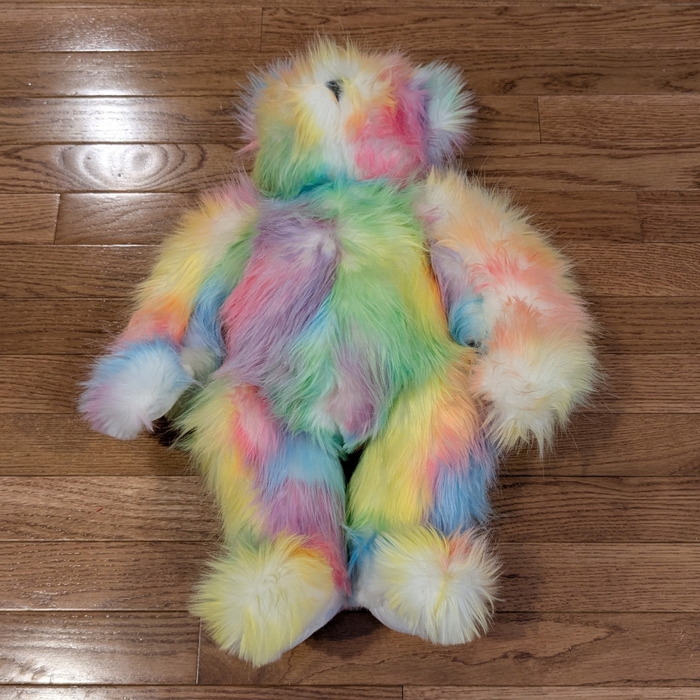 Vermont Teddy Bear True Colors United Rainbow Plush Stuffed Cyndi Lauper Bear - Picture 7 of 16